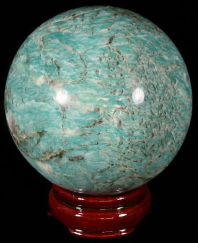 Polished Amazonite Crystal Sphere - Madagascar #51630